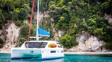Fun in Exuma  aboard this catamaran
