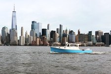 Classic Picnic Yacht in New York Harbor