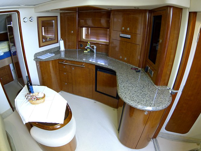 Up to 6 persons can enjoy a ride on this Motor yacht boat