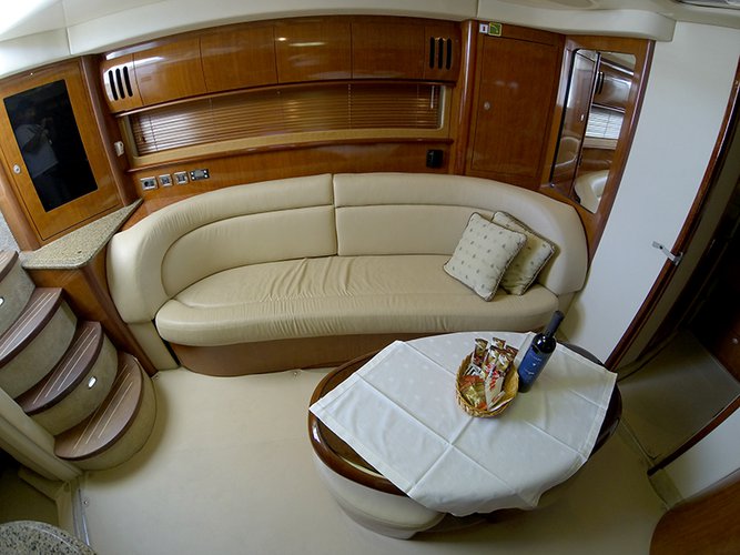 Up to 6 persons can enjoy a ride on this Motor yacht boat
