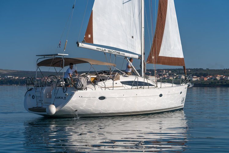 Sailing is a pleasure on a superb sailboat for rent