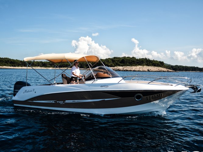 Go on a nautical adventure on this elegant motor boat