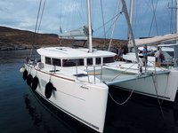 Sail the beautiful waters of Athens on this cozy Lagoon Lagoon 400