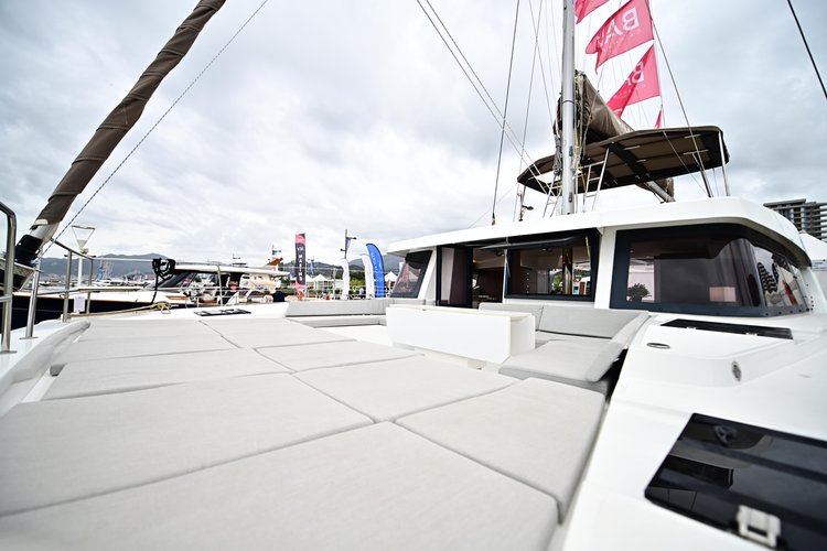 Up to 10 persons can enjoy a ride on this Catamaran boat