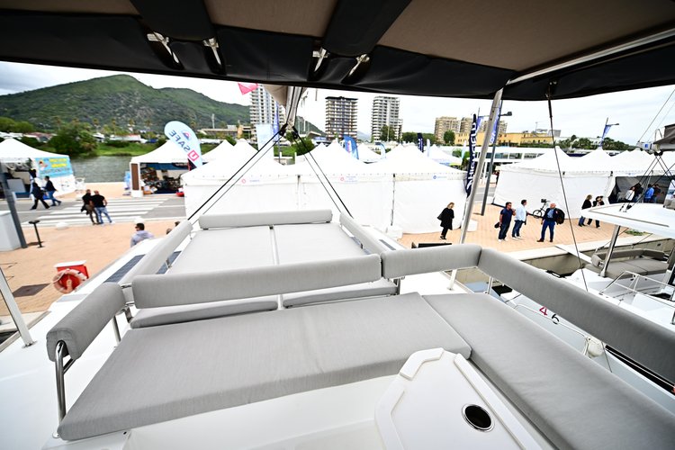 Up to 10 persons can enjoy a ride on this Catamaran boat