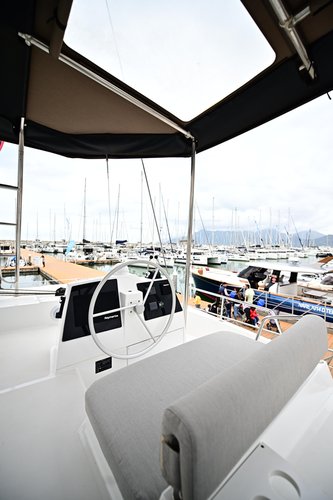 Discover Salerno surroundings on this Bali 4.8  Bali Catamarans boat