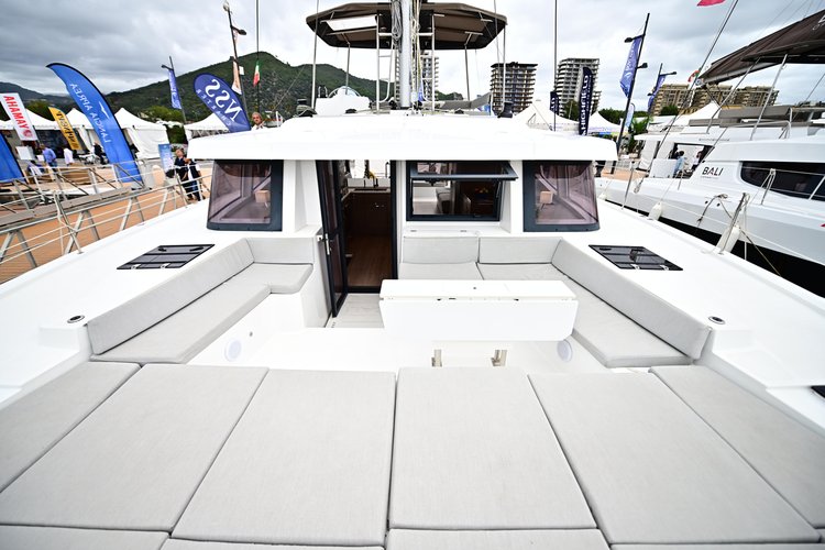 Up to 10 persons can enjoy a ride on this Catamaran boat