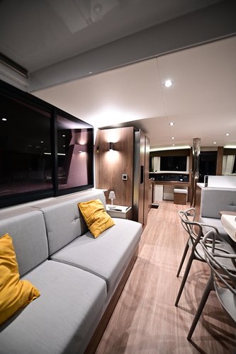 Up to 10 persons can enjoy a ride on this Catamaran boat