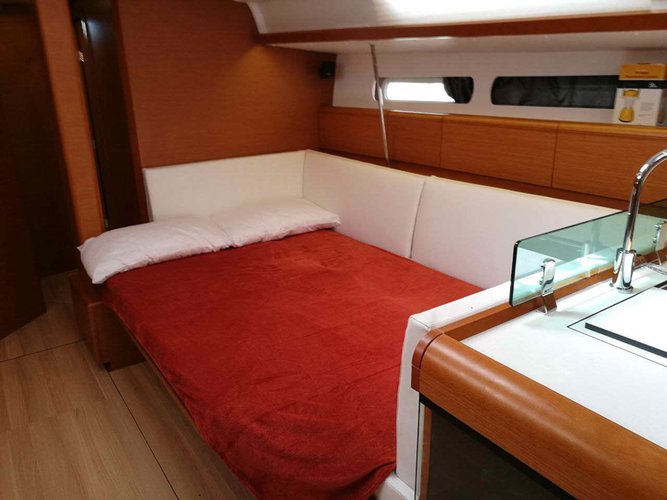 Discover Campania surroundings on this Sun Odyssey 449 Jeanneau boat