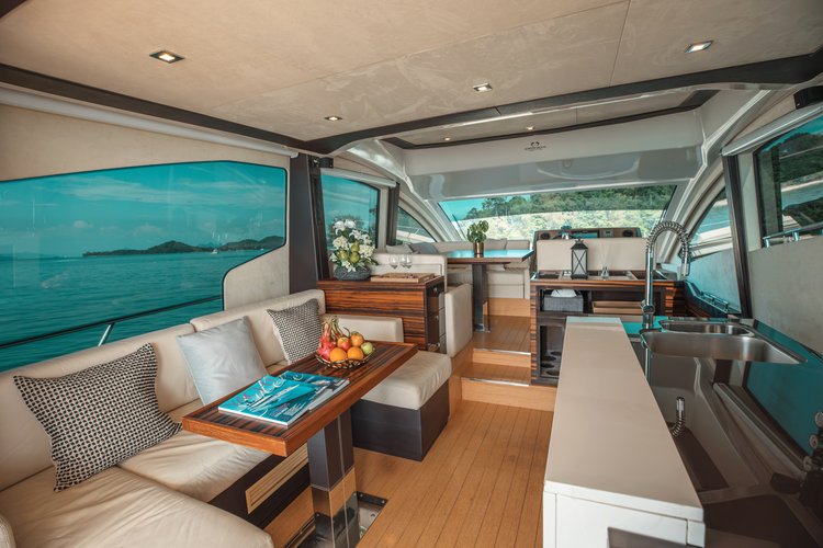 Discover Phuket surroundings on this 58 Fly Cranchi boat