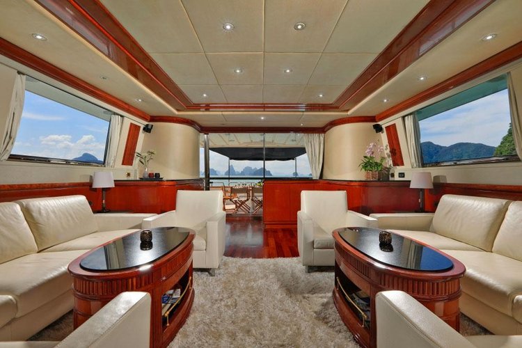 Up to 20 persons can enjoy a ride on this Motor yacht boat