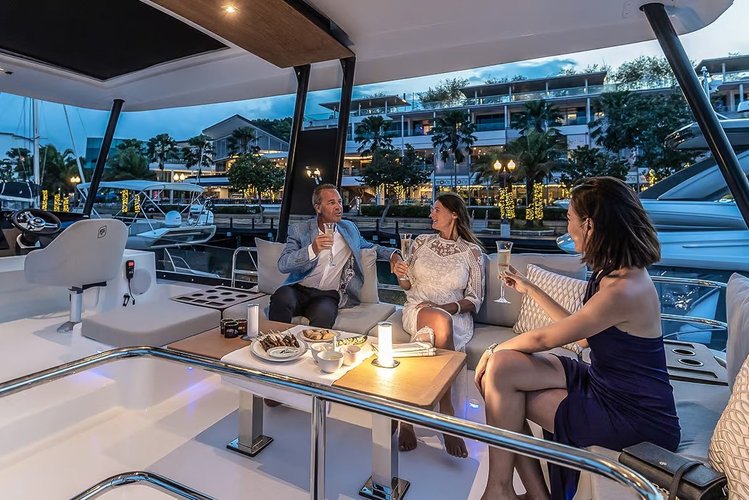 Catamaran boat for rent in St Petersburg