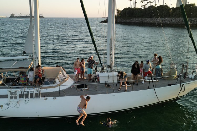 Discover Long Beach surroundings on this Staysail Schooner Custom boat