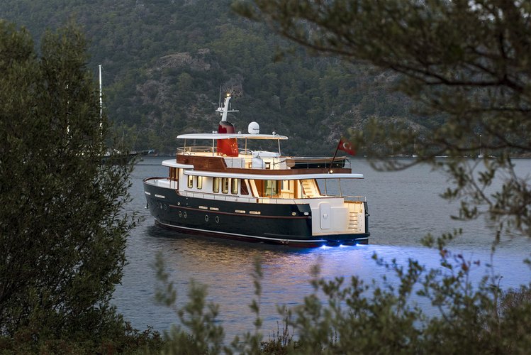 One of a kind, elegant classic motor yacht built in Turkey.