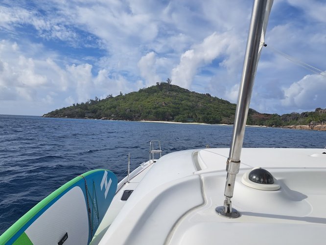 Discover Mahe, Victoria surroundings on this Lagoon 42 Lagoon boat