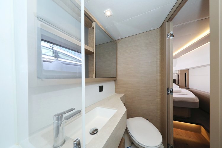 Up to 12 persons can enjoy a ride on this Lagoon boat