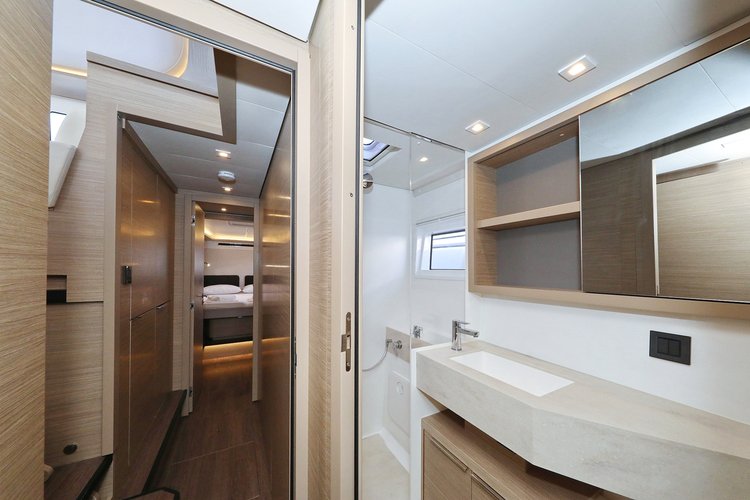 Up to 12 persons can enjoy a ride on this Lagoon boat
