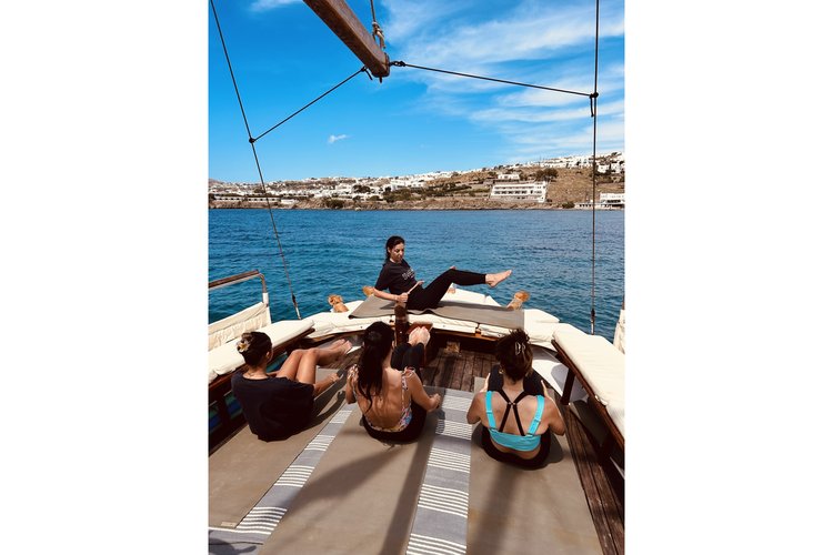 Classic boat rental in Mykonos, Greece