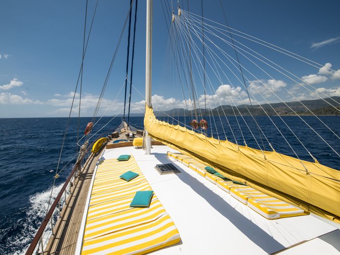 Climb aboard this sailboat for a great sailing experience!