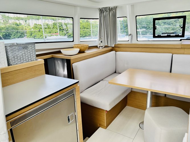 Up to 8 persons can enjoy a ride on this Catamaran boat
