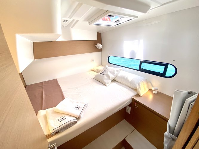 Up to 8 persons can enjoy a ride on this Catamaran boat