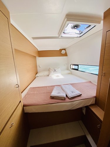 Up to 8 persons can enjoy a ride on this Catamaran boat