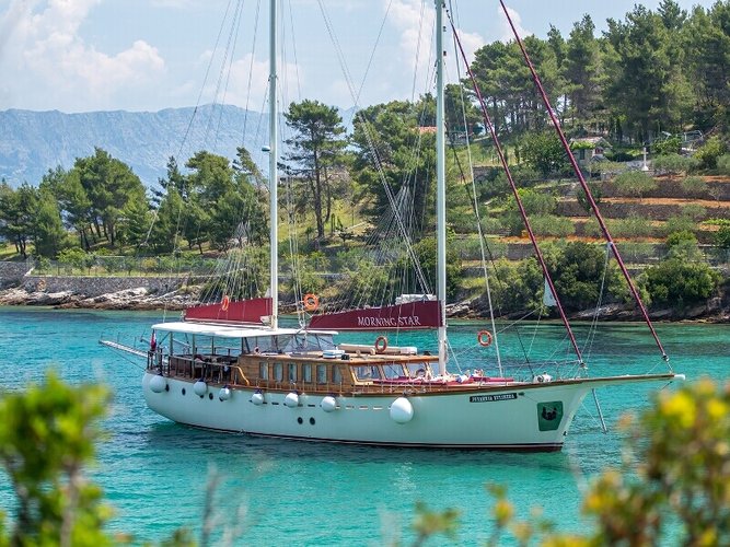 Go on a nautical adventure on this elegant sailboat