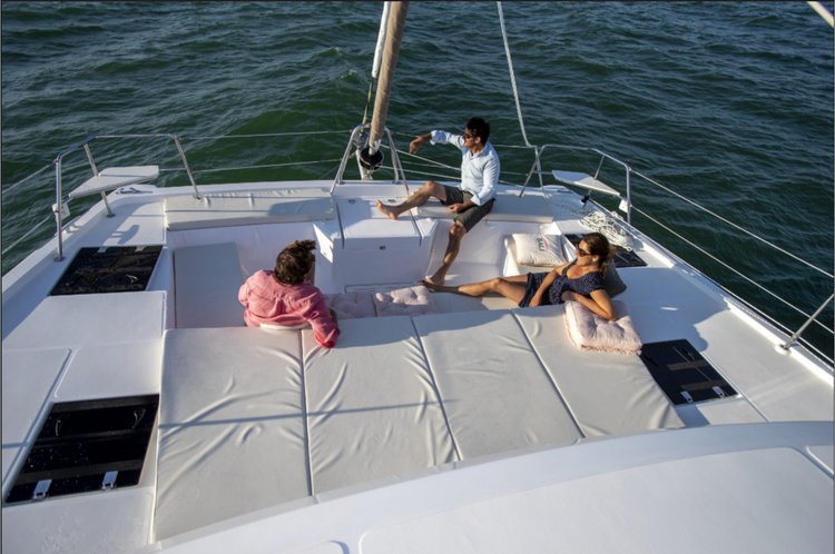 Discover Sant Antoni de Portmany surroundings on this Bali Catspace Bali Catamarans boat