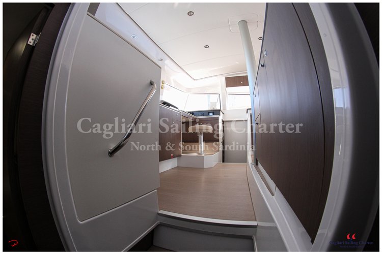 This 40.5' Bali Catamarans cand take up to 11 passengers around Cagliari