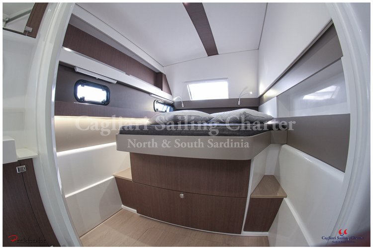 Up to 11 persons can enjoy a ride on this Catamaran boat