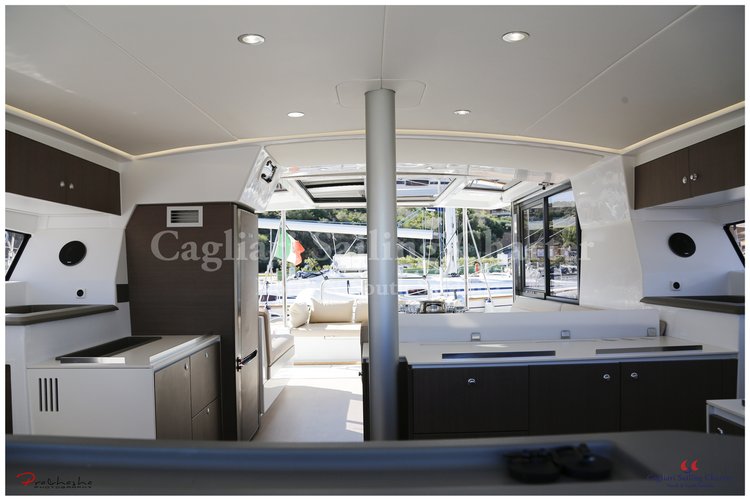 Up to 11 persons can enjoy a ride on this Catamaran boat