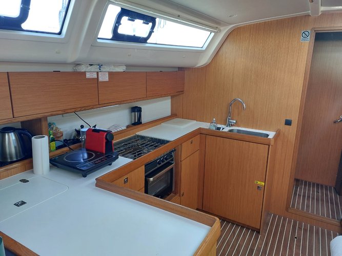Up to 12 persons can enjoy a ride on this Bavaria Yachtbau boat