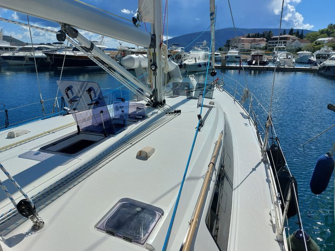 Up to 12 persons can enjoy a ride on this Bavaria Yachtbau boat