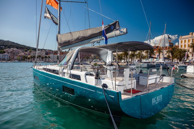 Experience Seget Donji on board this elegant sailboat