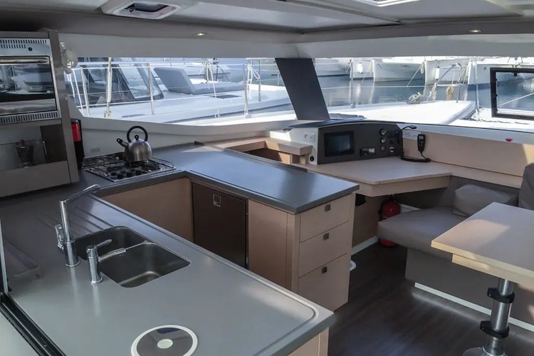 Up to 10 persons can enjoy a ride on this Catamaran boat