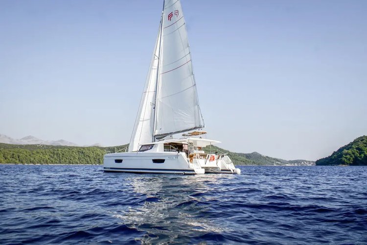Catamaran boat rental in Porto Montenegro, Montenegro