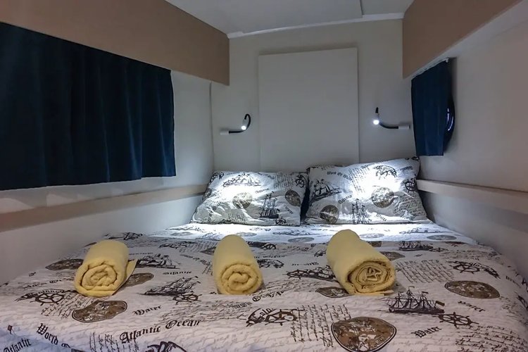 Catamaran boat rental in Porto Montenegro, Montenegro