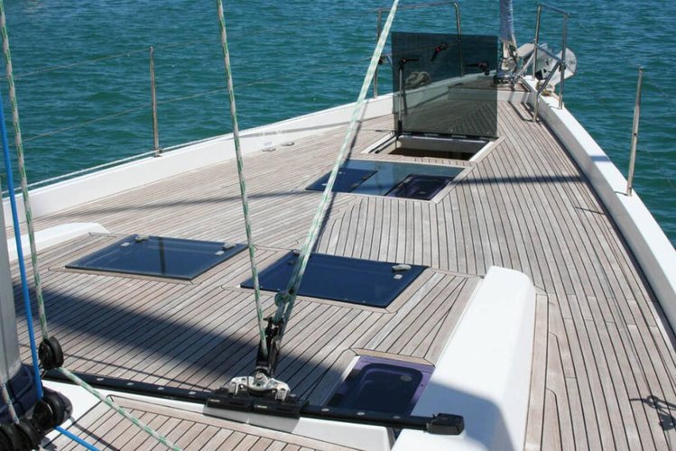 Sail the beautiful waters of Lavrion on this cozy Hanse Yachts Hanse 575