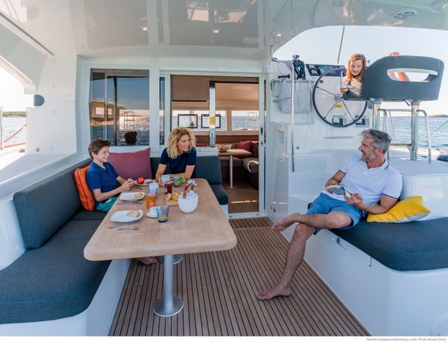 Discover Arrecife surroundings on this Lagoon 410 Lagoon boat