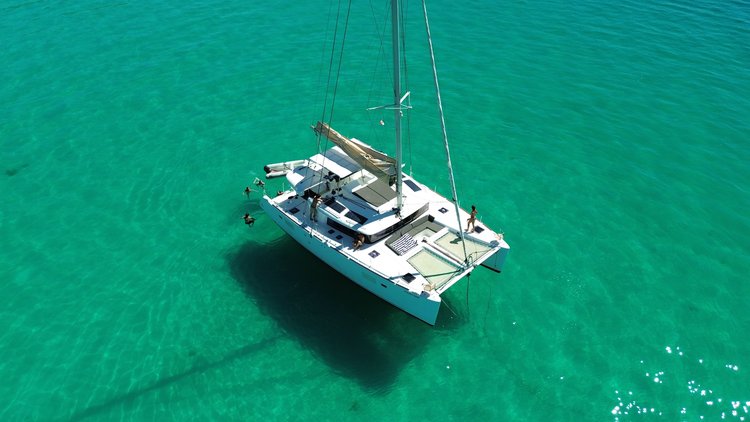 Spacious Lagoon 450F for Sea of Cortez charters in La Paz