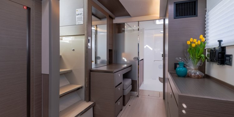 Up to 12 persons can enjoy a ride on this Catamaran boat