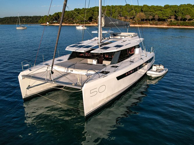 Get on the water and enjoy Seget Donji in style on our Leopard Catamarans Leopard 50