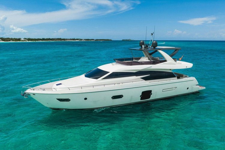 Deal of the Week! Ferretti 78 ft Yacht for Rent in Miami, Florida.