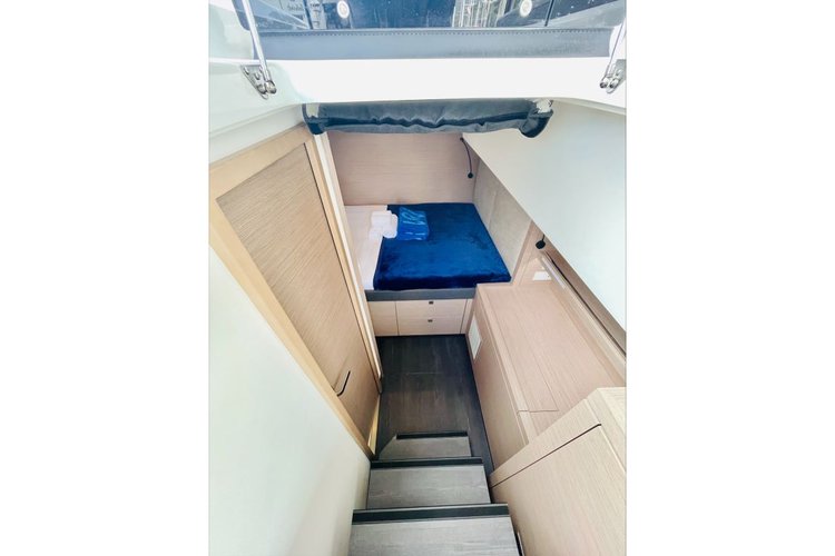 Up to 10 persons can enjoy a ride on this Catamaran boat