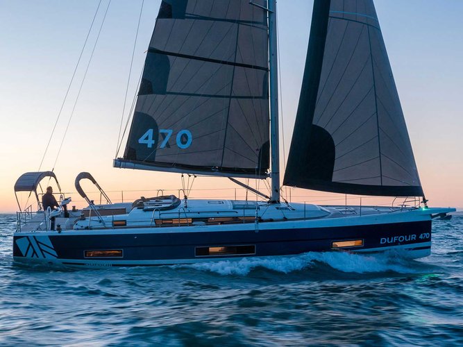 Sail the beautiful waters of Palermo on this cozy Dufour Yachts Dufour 470