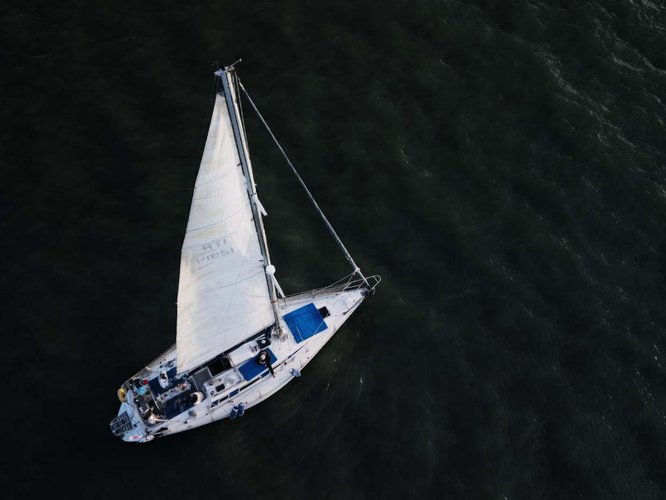 Go on a nautical adventure on this elegant sailboat