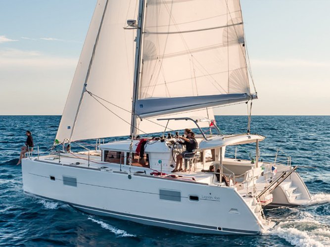 Cruise in style on this beautiful sailboat rental