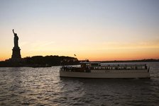 Enjoy the NYC skyline from this classic commuter yacht